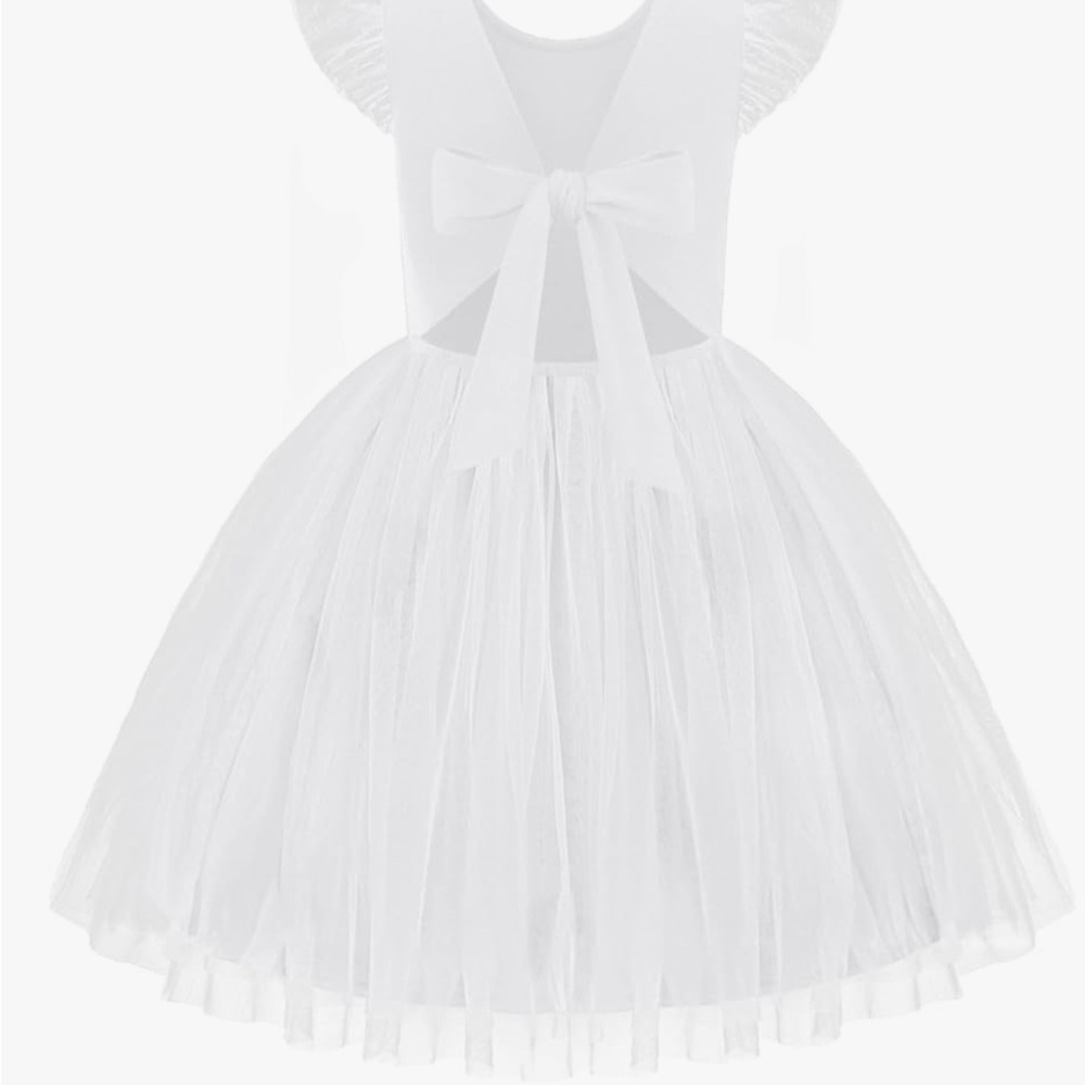 🩵NWT Amazon White Sleeveless Ruffled Dress - Picture 3 of 8